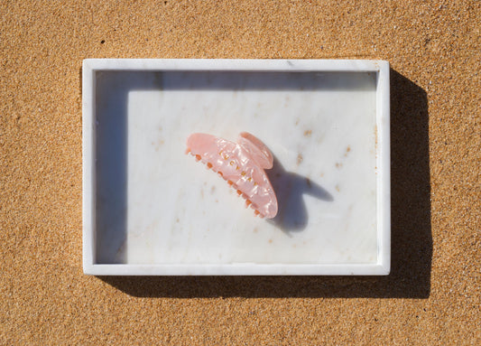 Coral-Pink-Claw-Clip